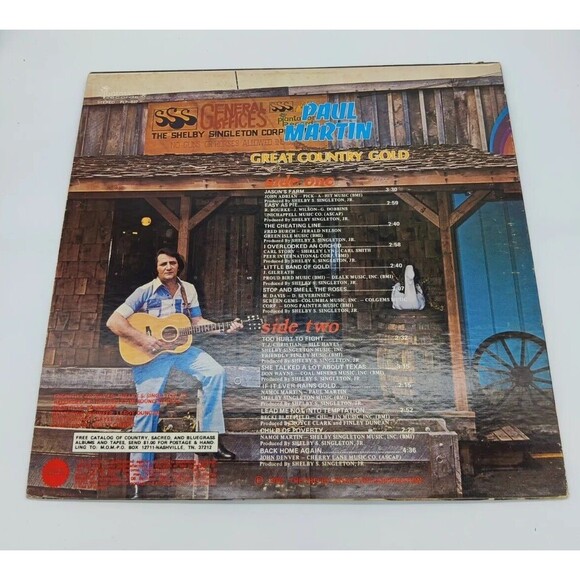 Vintage 1979 Paul Martin Great Country Gold Album Record Vinyl Mountain Records - Picture 2 of 10